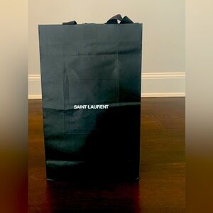 Saint Laurent large black shopping bag. 
Great accent item for closet or home.